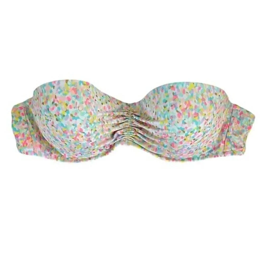 Victoria’s Secret Push Up Bikini Bathing Suit Swim Top 36D Strapless Pink